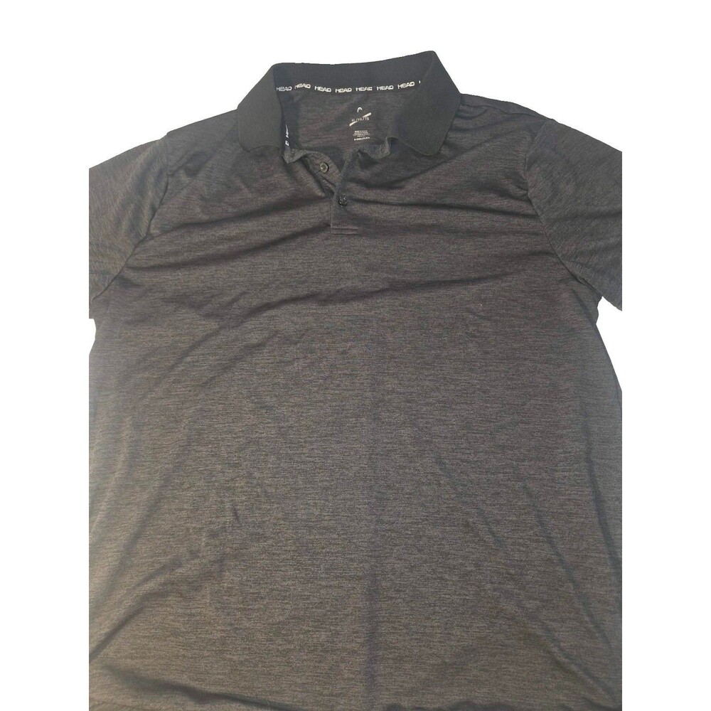 Young Men’s Gray Drytec Head Golf Shirt Short-Sleeve Polo T-Shirt Size XL